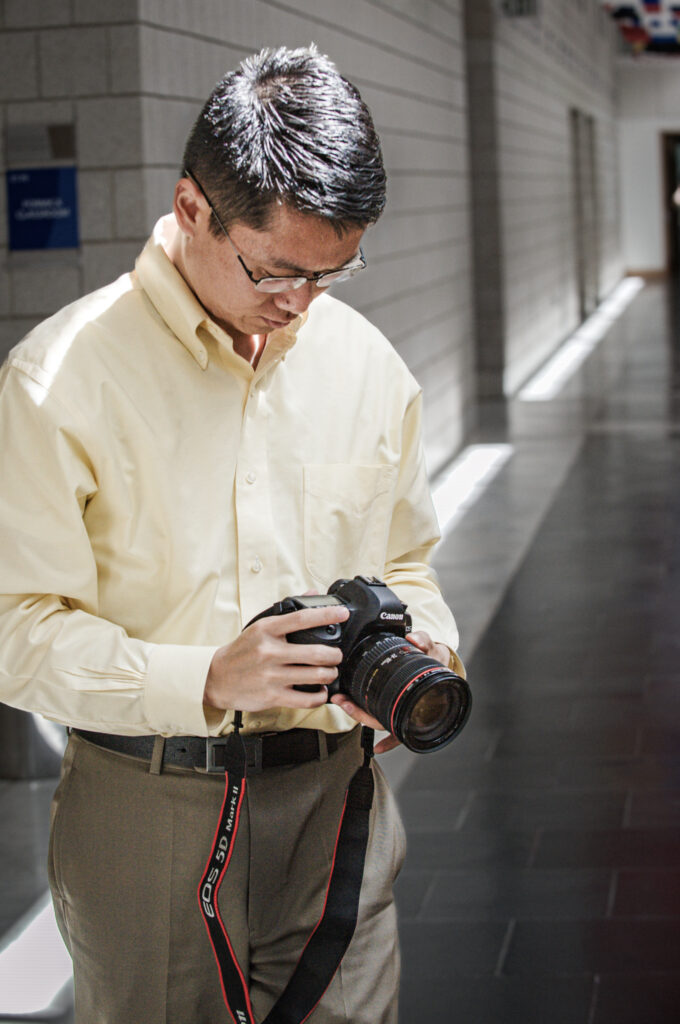 me with my old DSLR camera